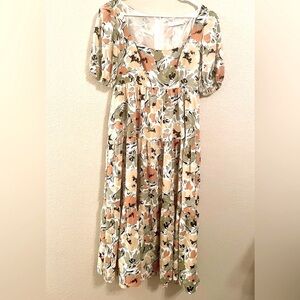 ASTR FLORAL MIDI DRESS